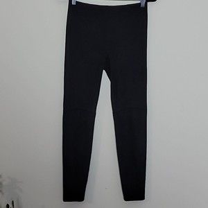 Lysse Black Tummy Control Faux Suede Ankle Legging Sz S
